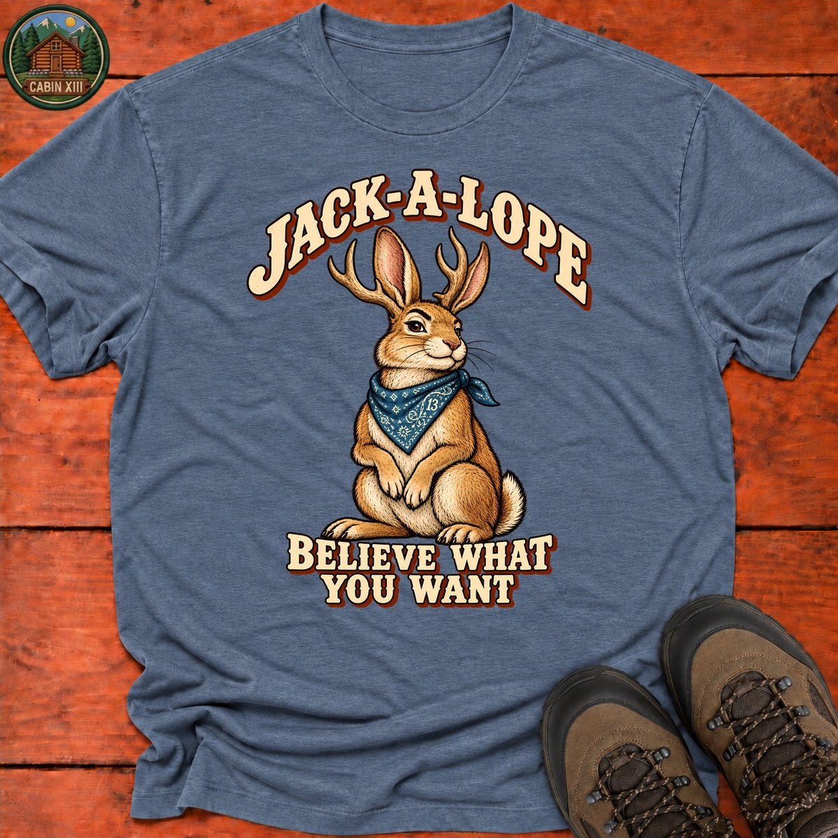 Jack A Lope T-Shirt — Heather Indigo