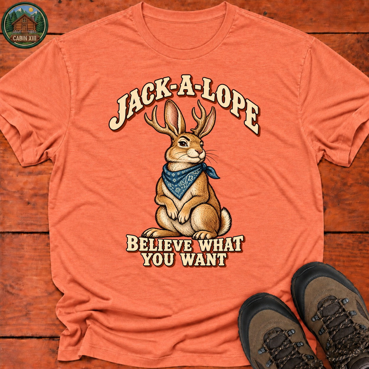 Jack A Lope T-Shirt — Heather Orange