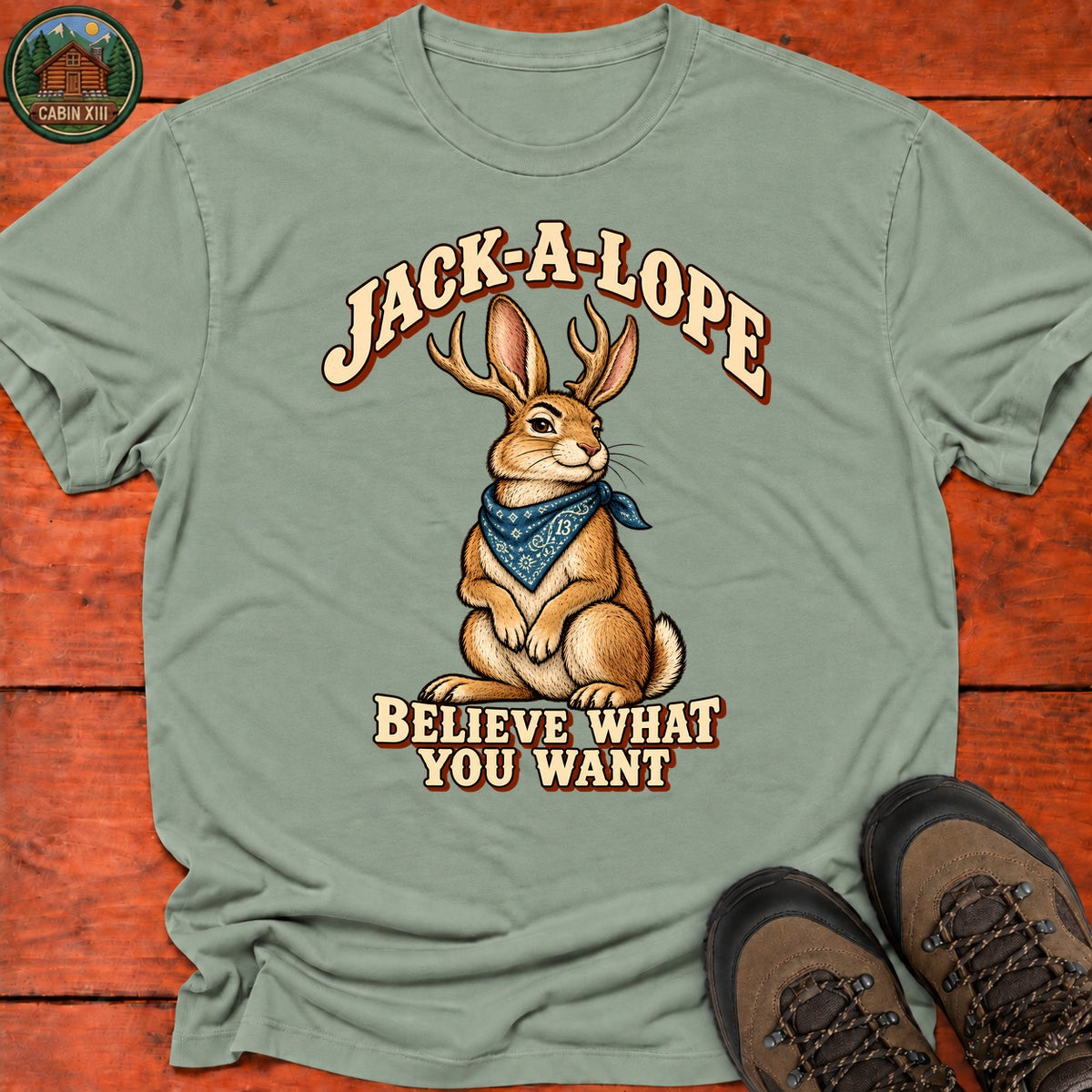 Jack A Lope T-Shirt — Sage