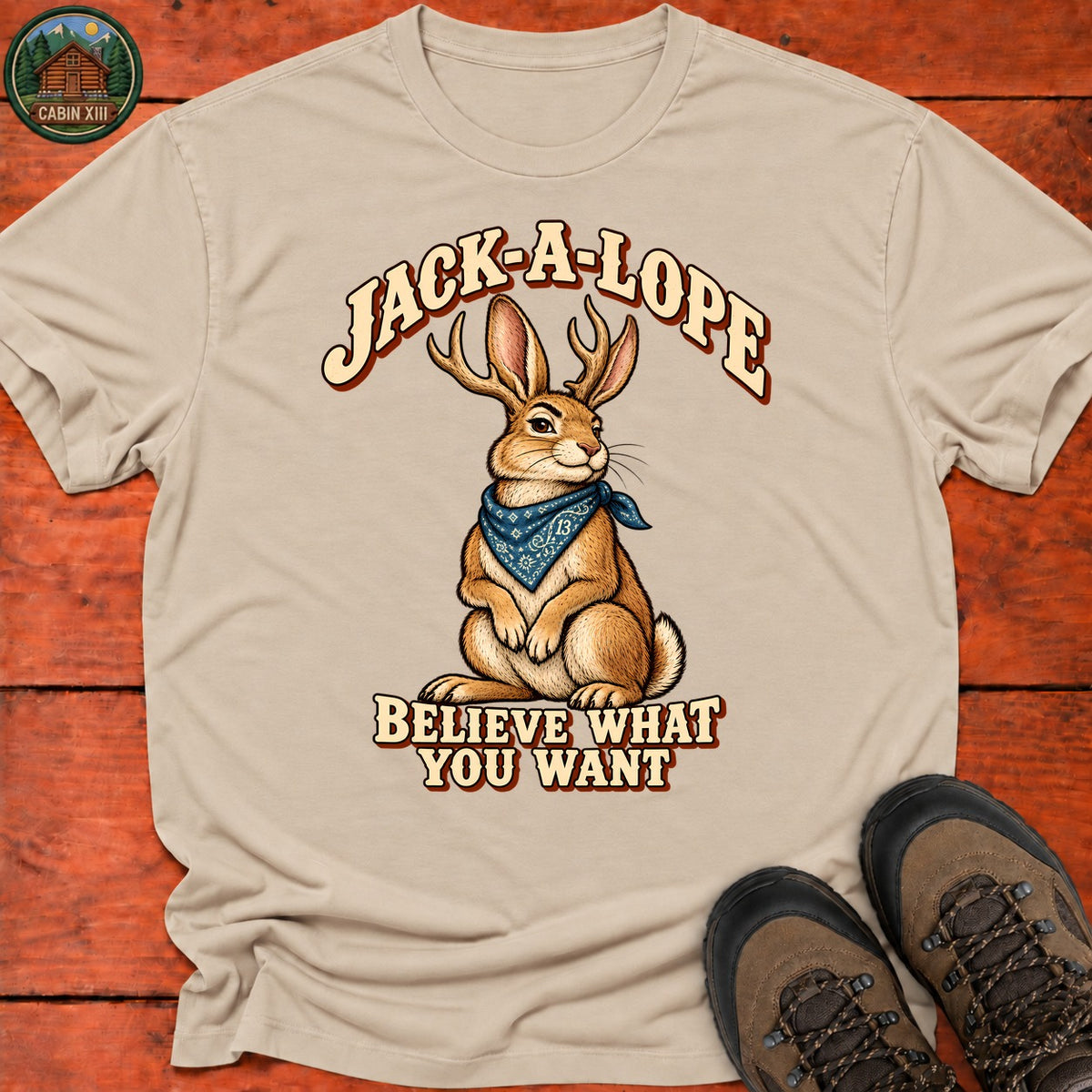 Jack A Lope T-Shirt — Sand