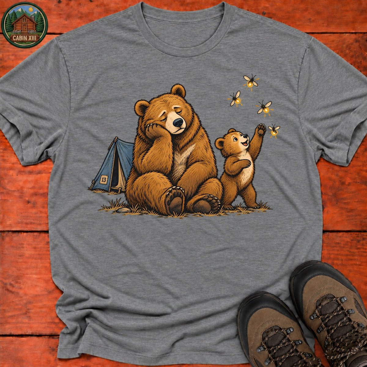 Bedtime Fireflies T-Shirt — Graphite Heather