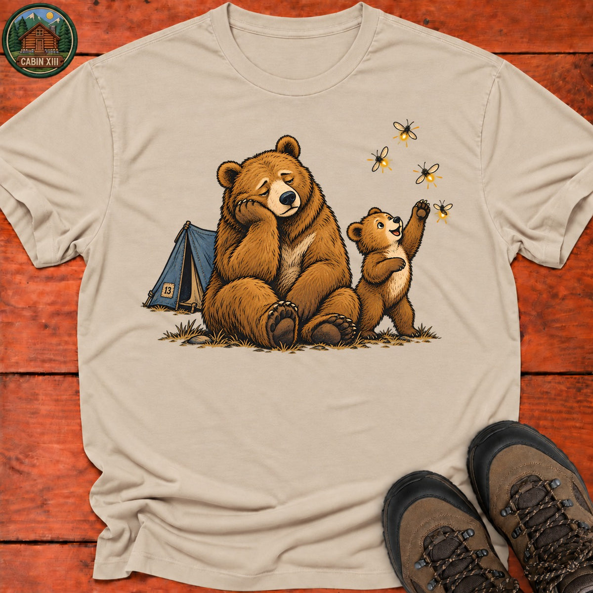 Bedtime Fireflies T-Shirt — Sand
