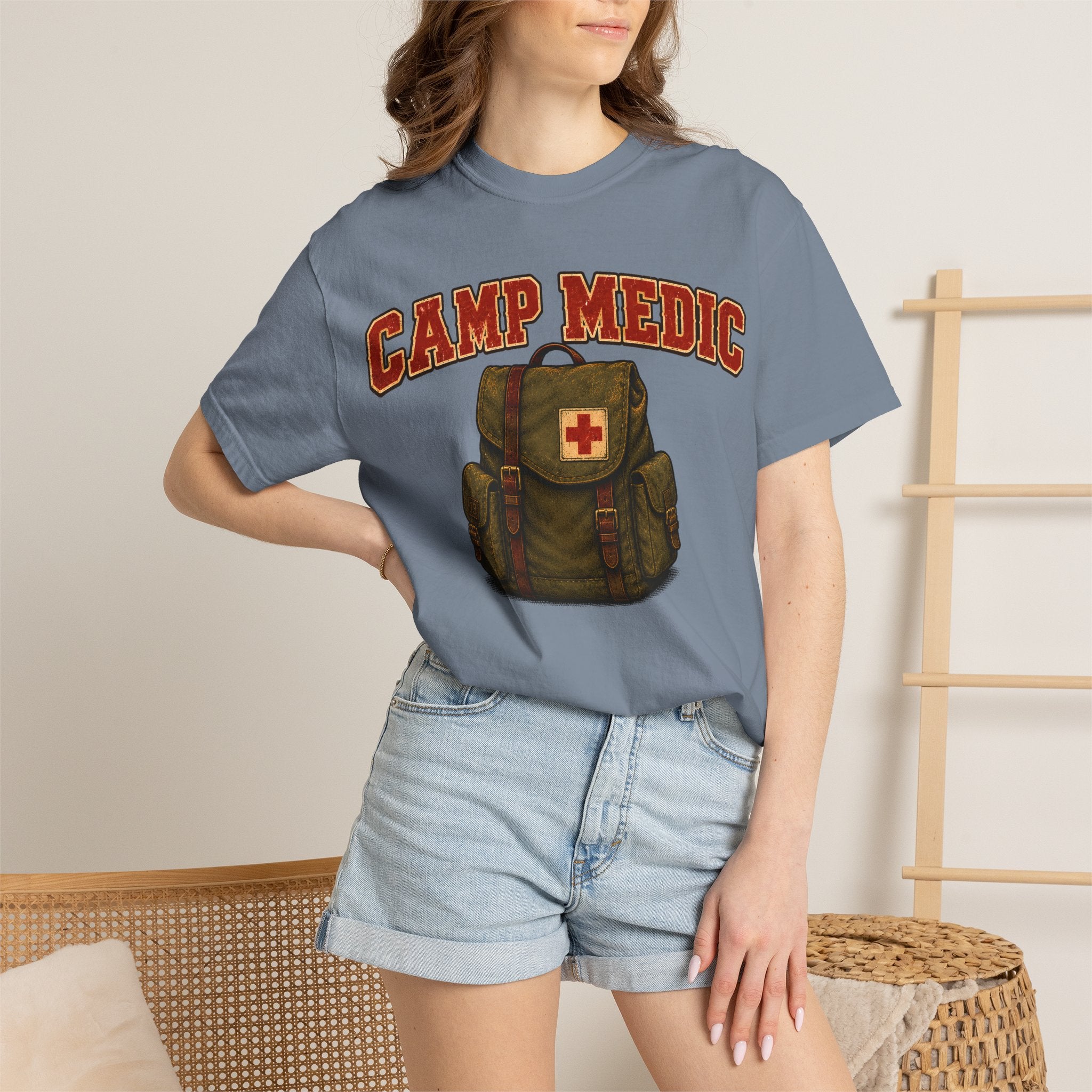 Camp Medic Funny Camping Shirt — Vintage Outdoor First Aid Tee