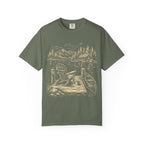Lakeside Dock — Vintage Lake Cabin and Canoe Sketch Tee
