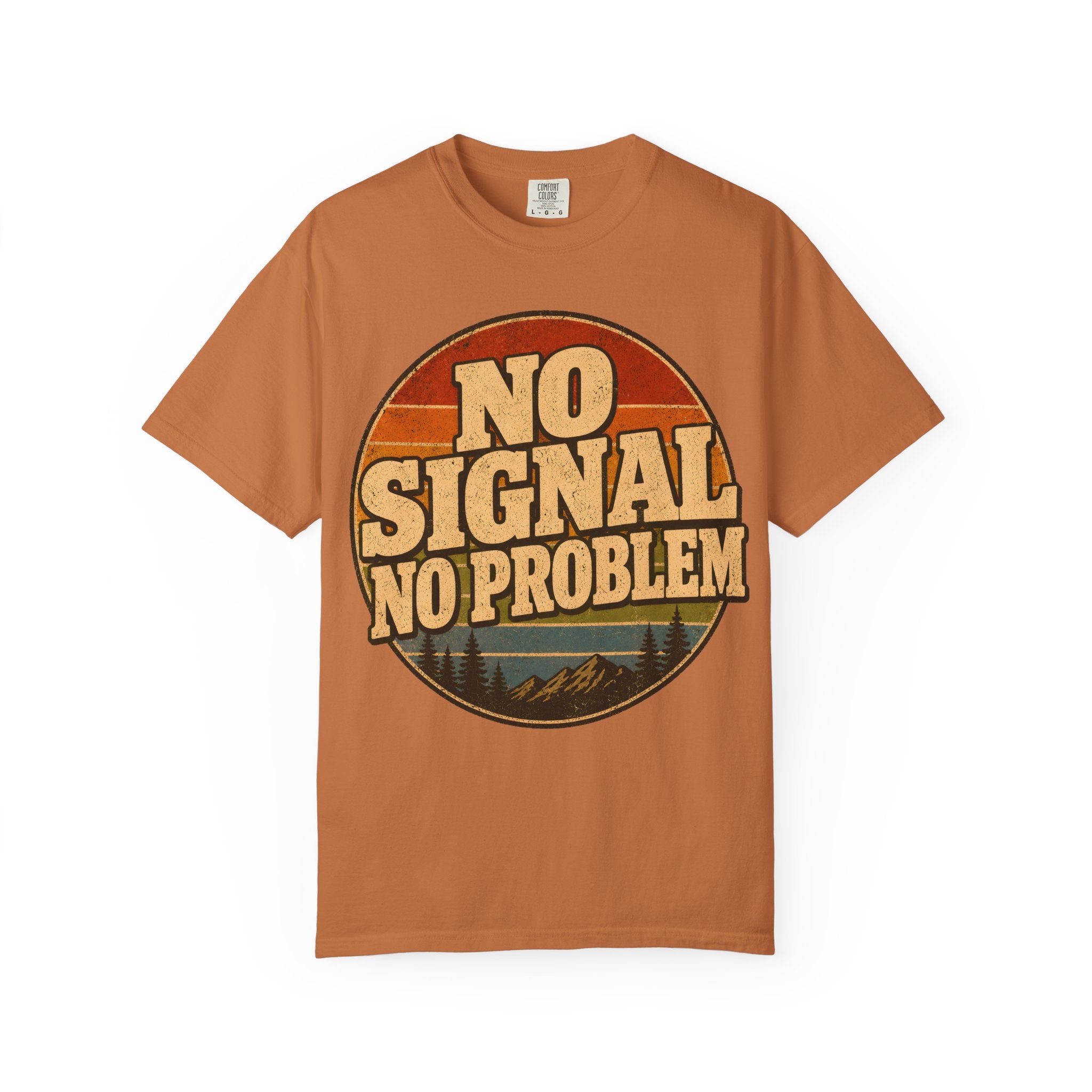 No Signal No Problem — Retro Outdoor Camping Tee