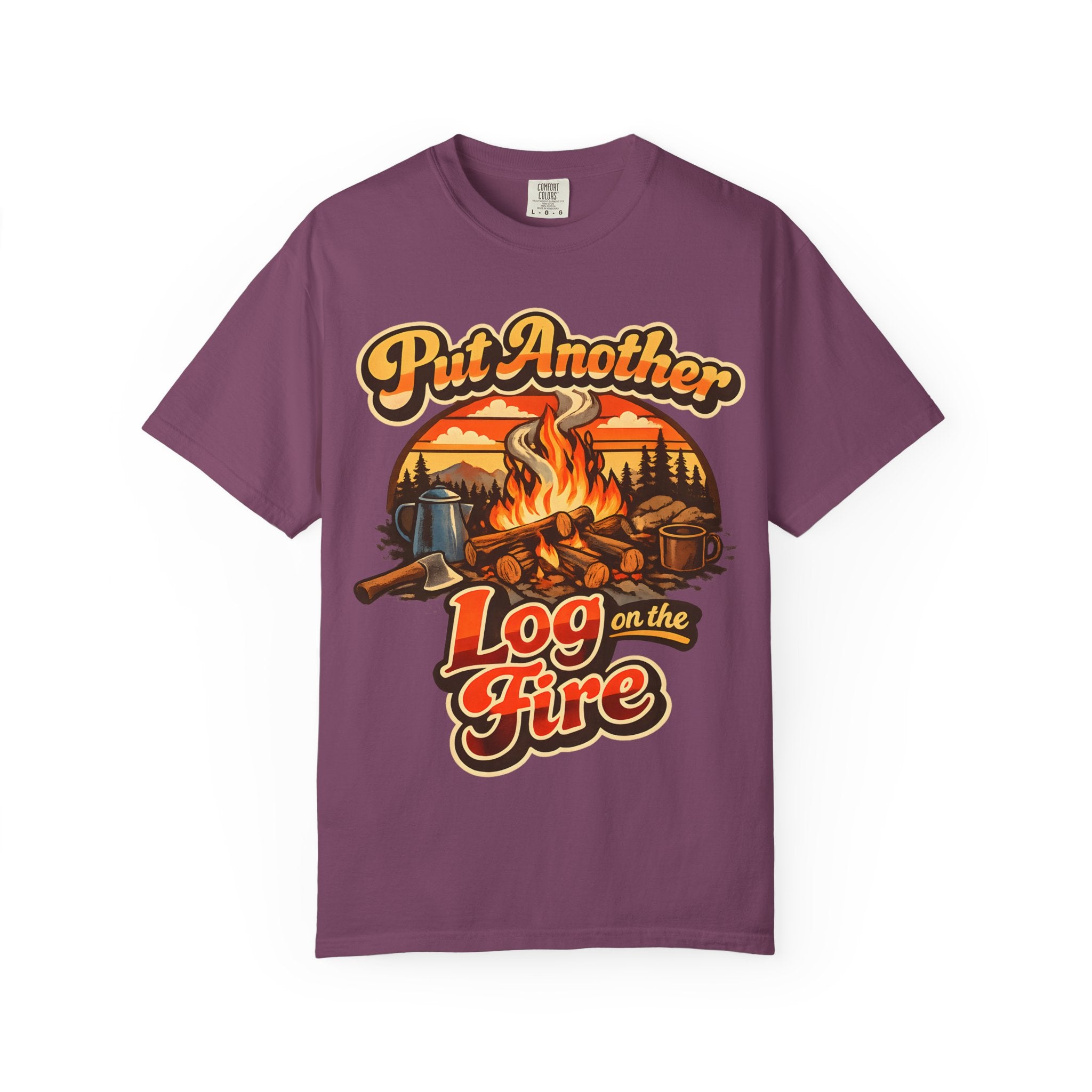 Put Another Log on the Fire — Retro Campfire Tee