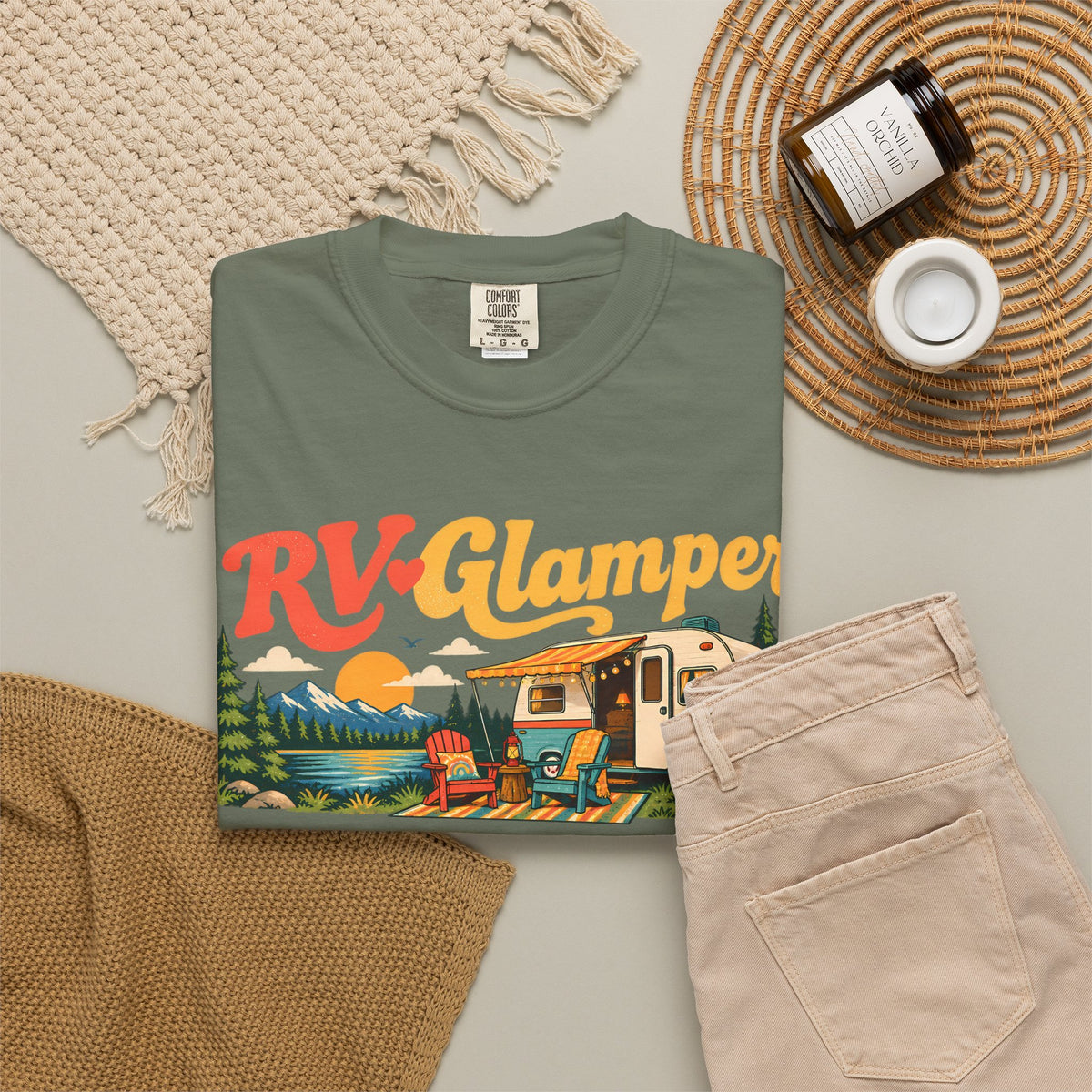 Rv Glamper Half Color T-Shirt