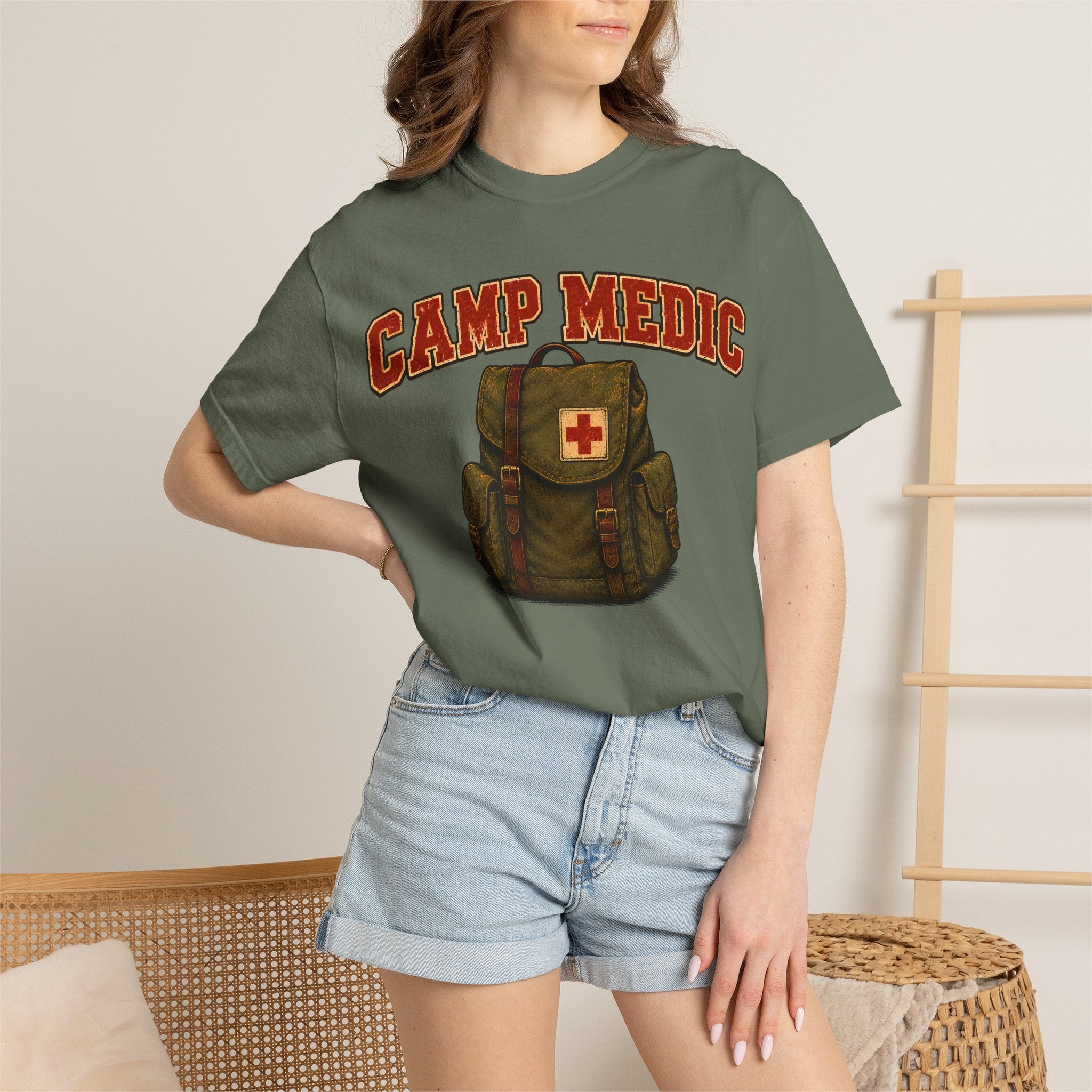 Camp Medic Funny Camping Shirt — Vintage Outdoor First Aid Tee