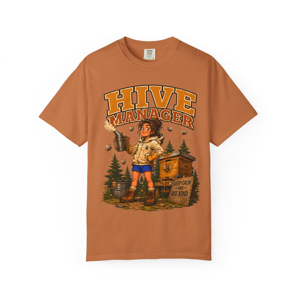 Hive Manager Funny Beekeeping Shirt — Keep Calm and Bee Kind Tee