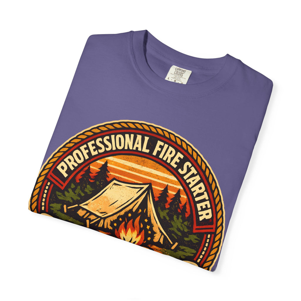 Professional Fire Starter Self-Declared — Funny Camping Tee