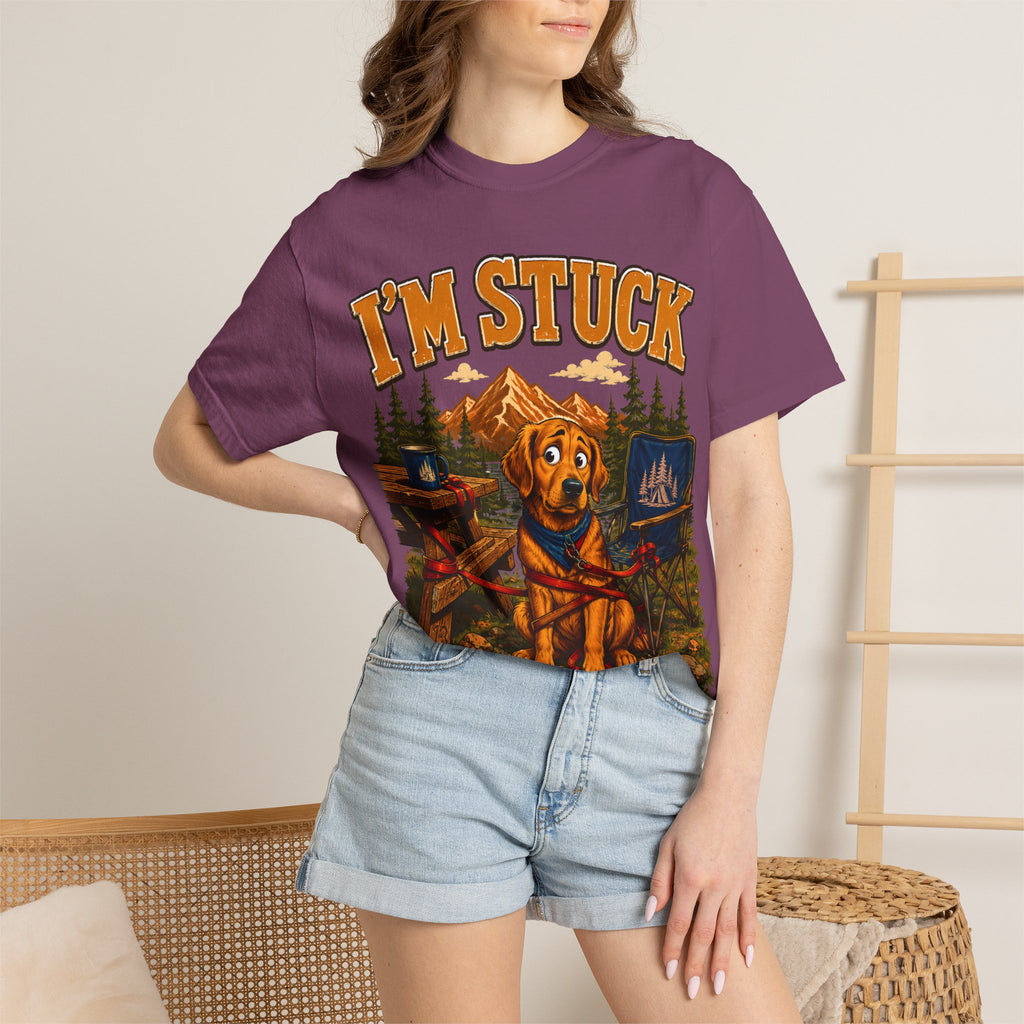 I'm Stuck — Funny Camping Dog Golden Retriever Outdoor Tee