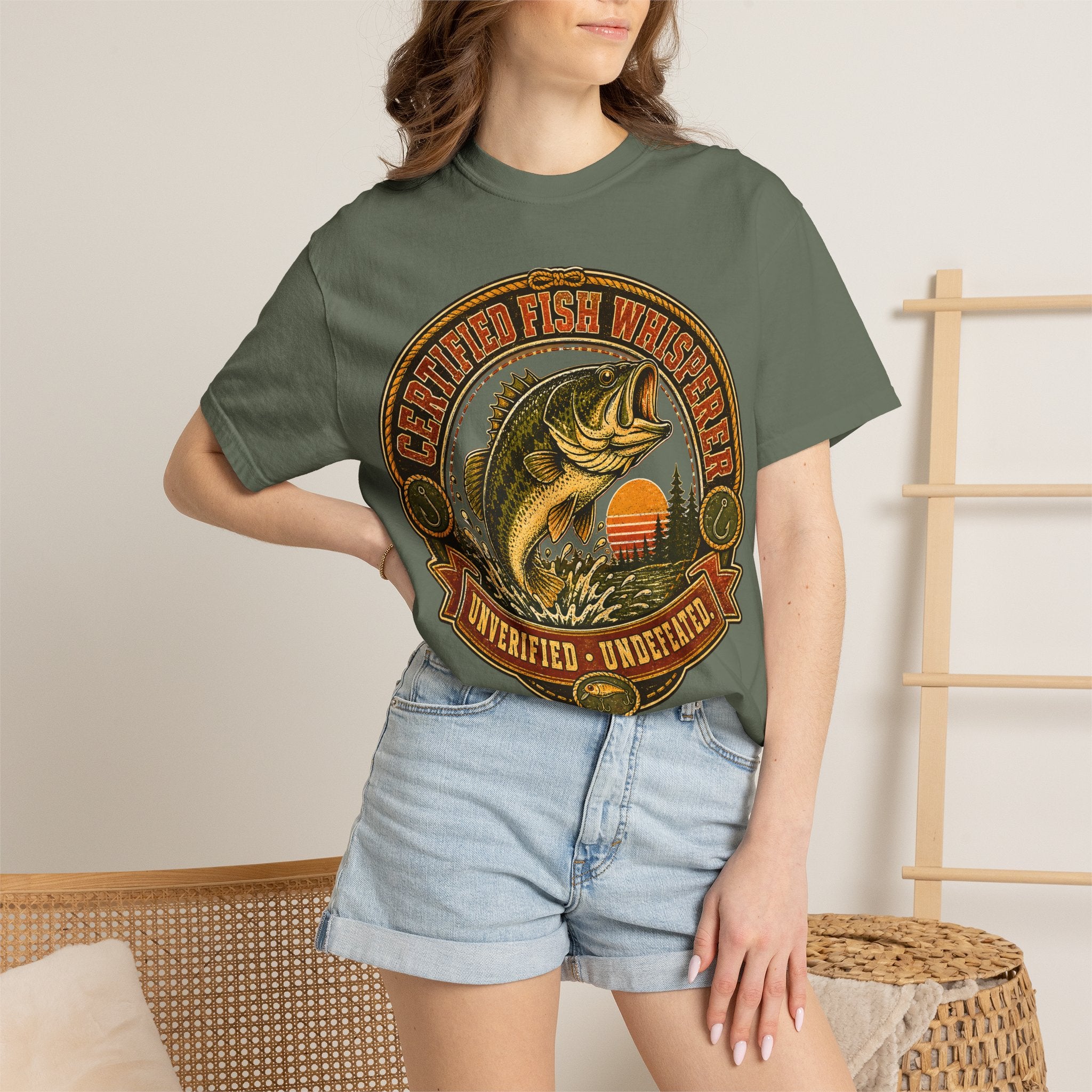 Certified Fish Whisperer Unverified Undefeated — Fishing Tee