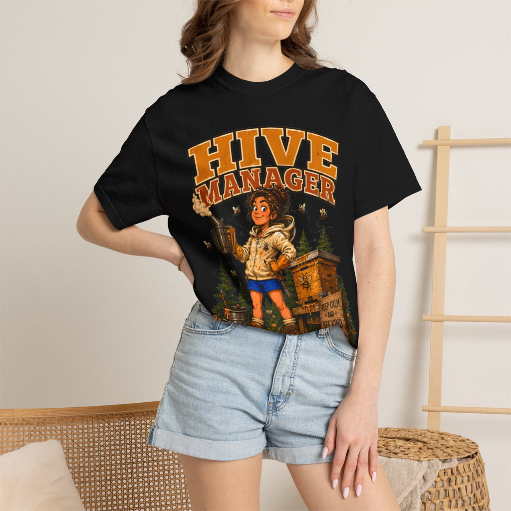 Hive Manager Funny Beekeeping Shirt — Keep Calm and Bee Kind Tee