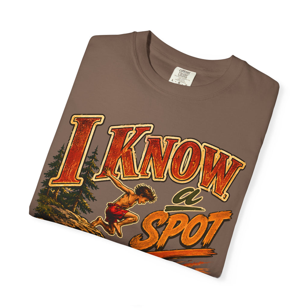 I Know a Spot — Vintage Lake Jumping Summer Camping Tee
