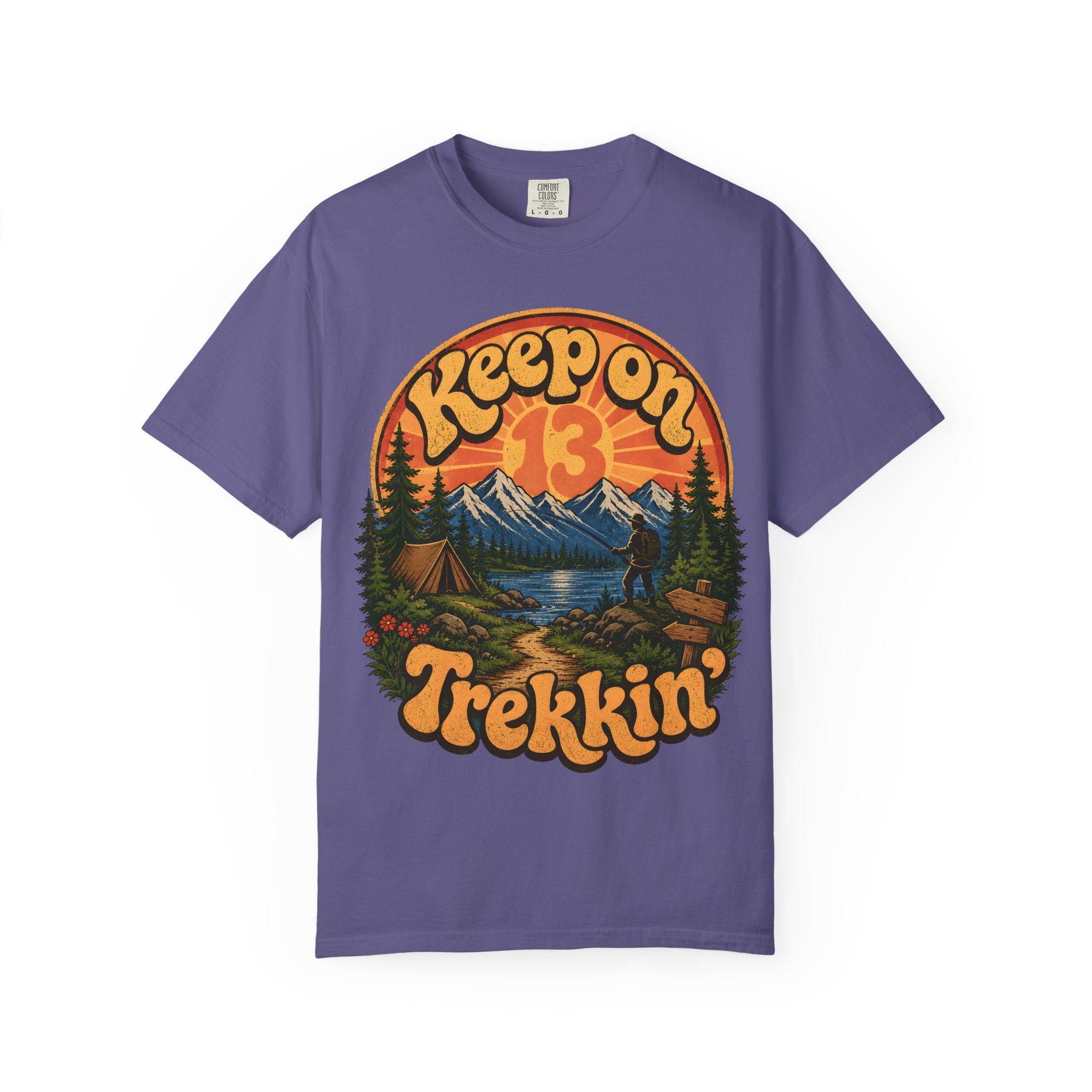 Keep On Trekkin' — Retro 70s Hiking and Camping Tee