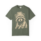 Raccoon in a Beanie — Vintage Sketch Wildlife Outdoor Tee