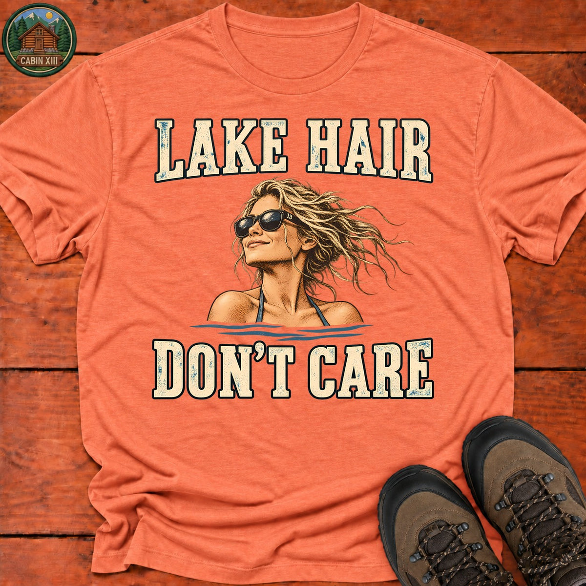 Lake Hair T-Shirt — Heather Orange