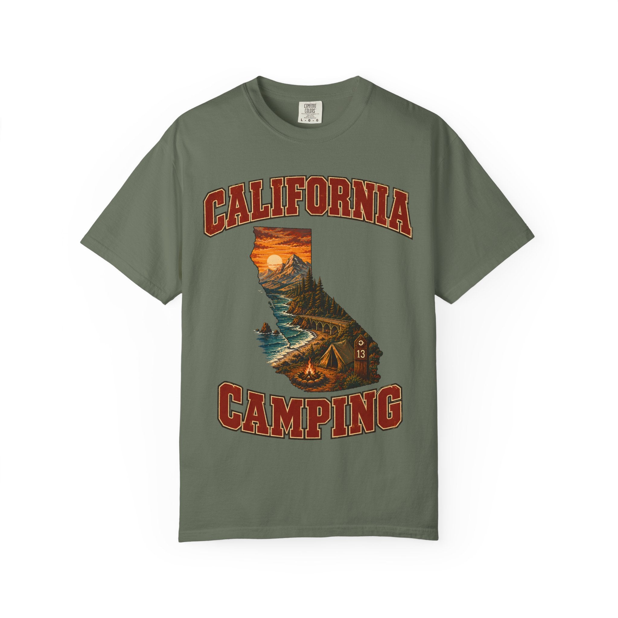 California Camping Shirt — Coastal Mountains Vintage Outdoor Tee