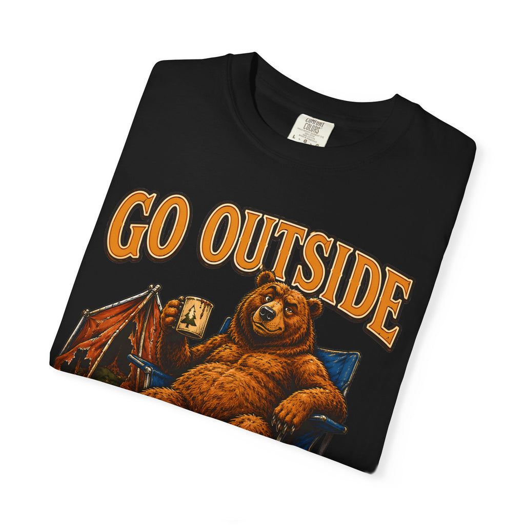 Go Outside Worst That Can Happen Is A Bear Attack Camp Tee