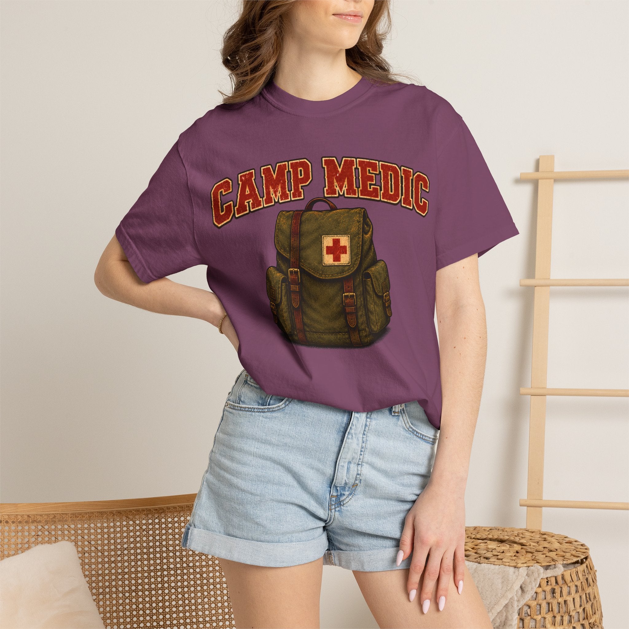Camp Medic Funny Camping Shirt — Vintage Outdoor First Aid Tee