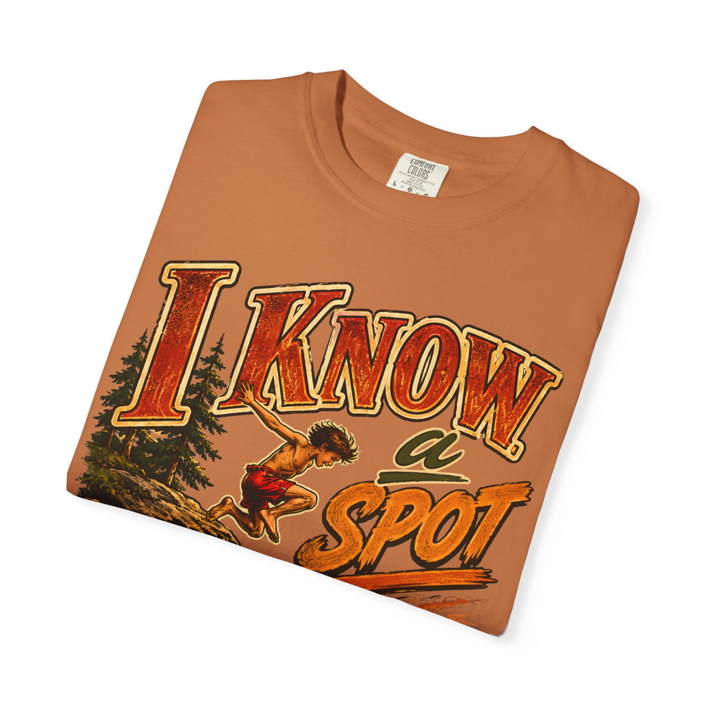 I Know a Spot — Vintage Lake Jumping Summer Camping Tee
