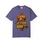 Camp Fish Hike — Vintage Trailhead Sign Outdoor Tee
