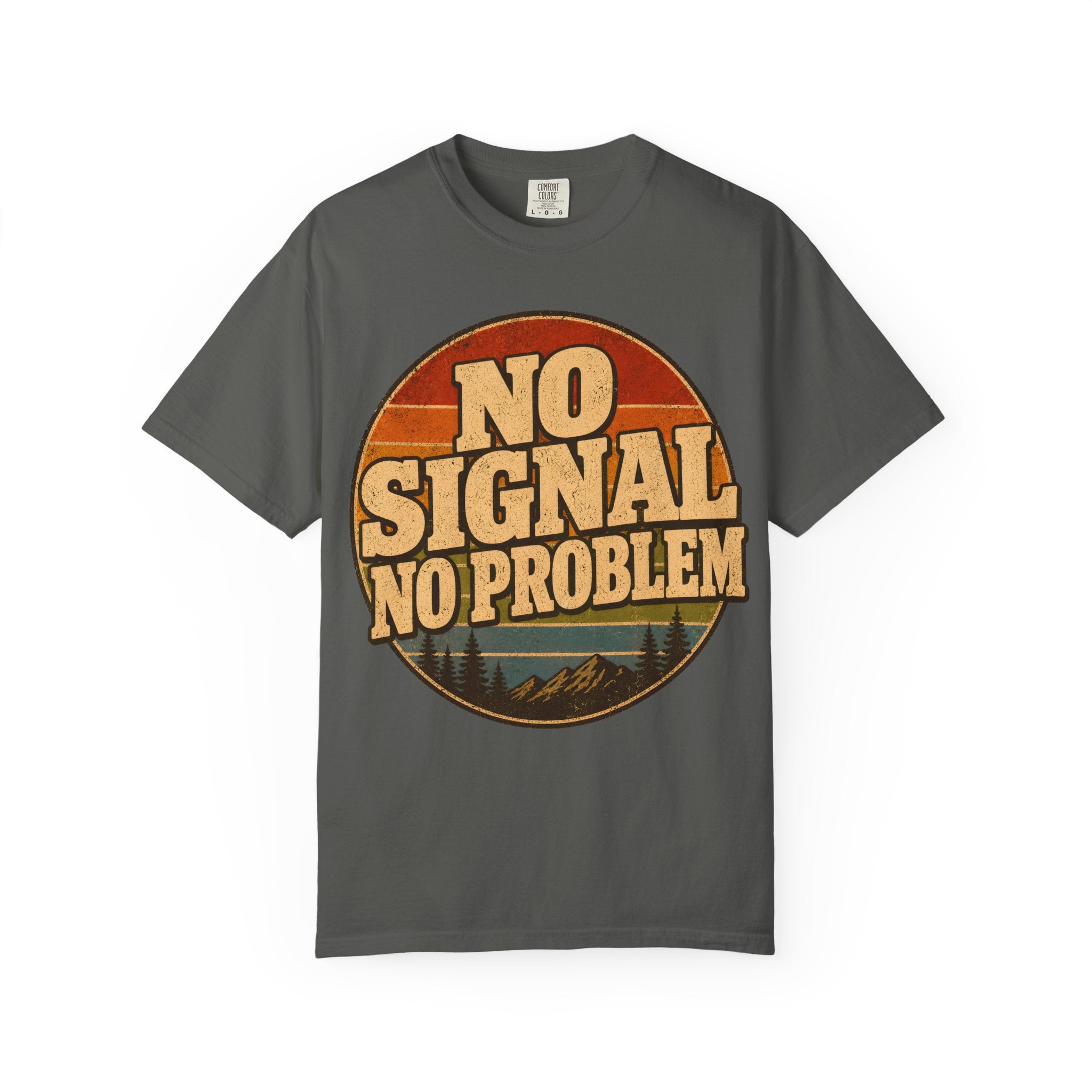 No Signal No Problem — Retro Outdoor Camping Tee