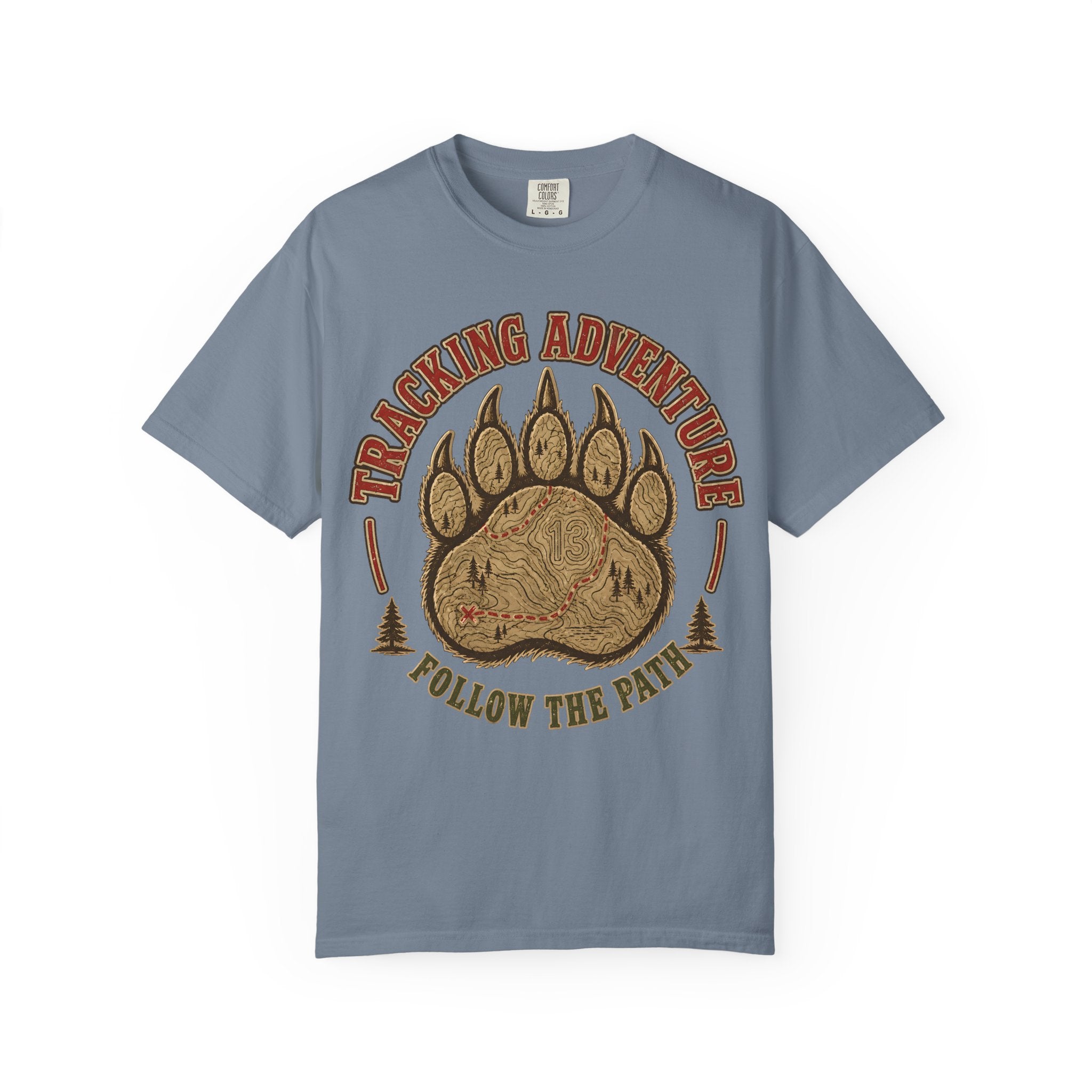 Tracking Adventure Follow the Path — Vintage Bear Paw Hiking Tee