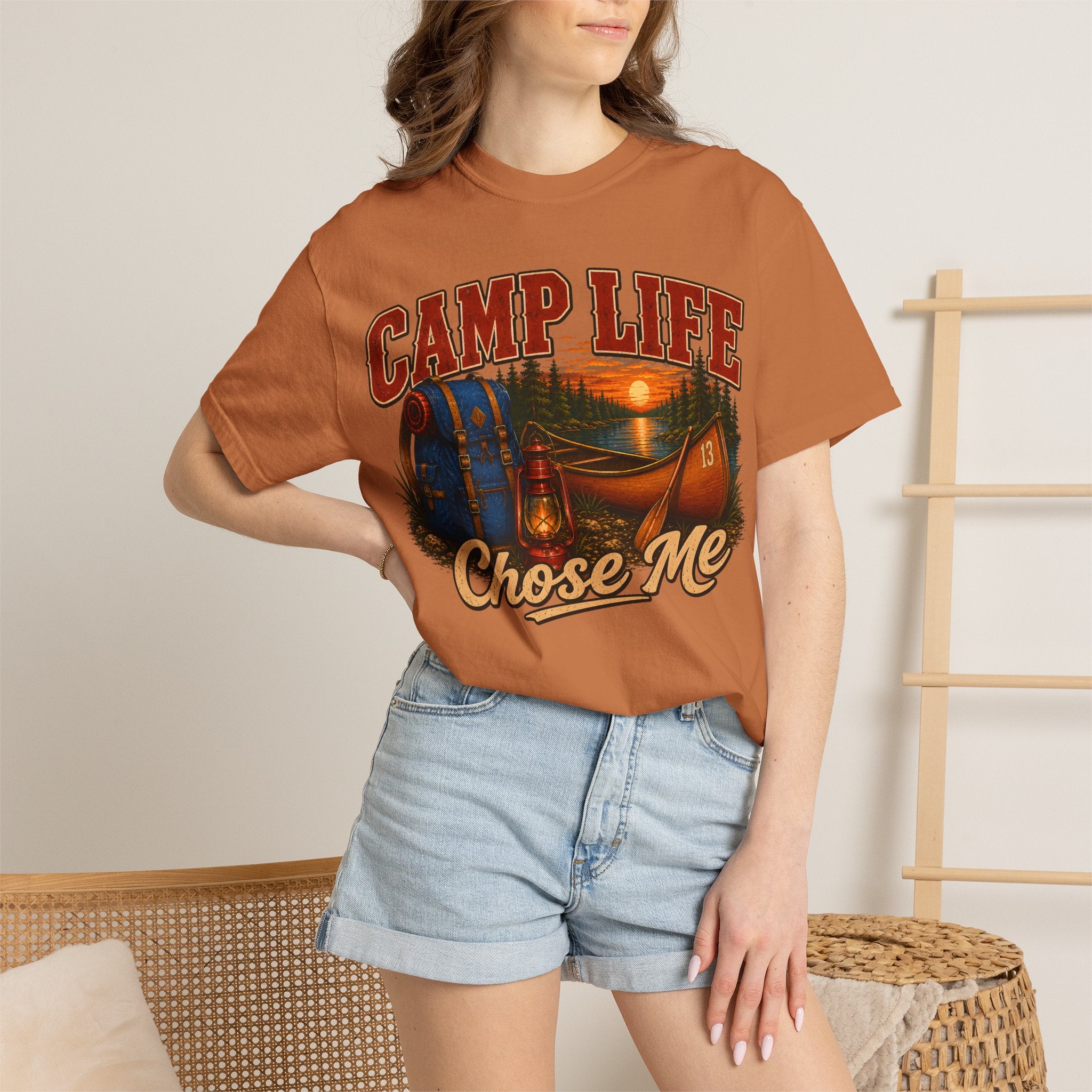 Camp Life Chose Me Vintage Camping Shirt — Outdoor Lake Tee