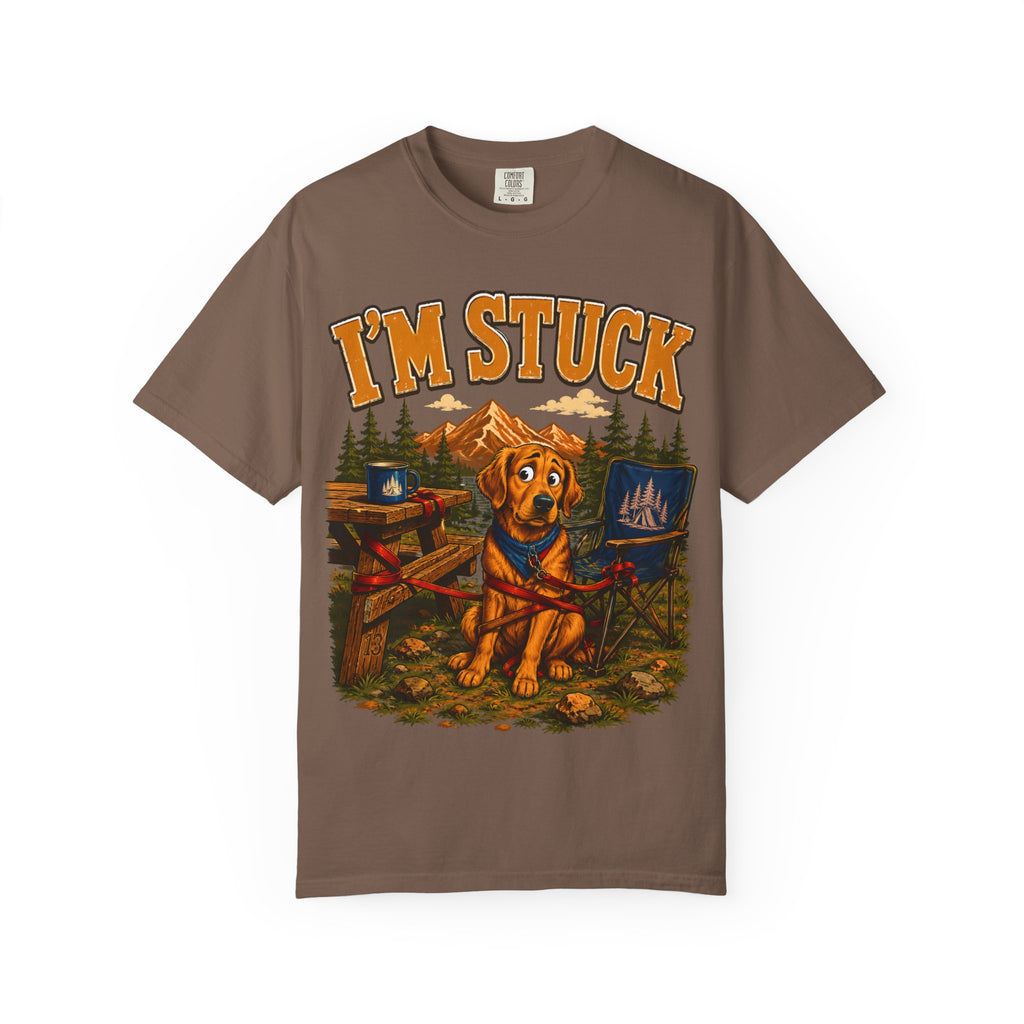 I'm Stuck — Funny Camping Dog Golden Retriever Outdoor Tee