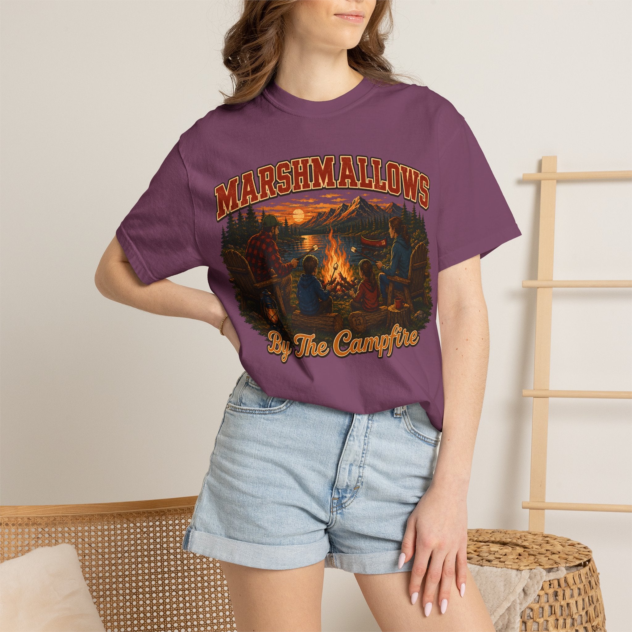Marshmallows by the Campfire — Vintage Family Camping Tee