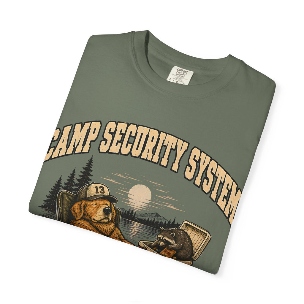 Camp Security System Napping — Funny Camping Dog Tee