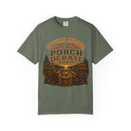 Late Night Porch Debate Society — Funny Lake Cabin Camping Tee