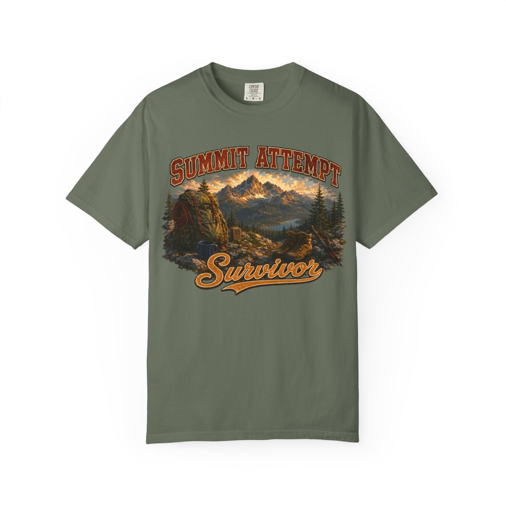Summit Attempt Survivor Mostly Voluntary — Funny Hiking Tee