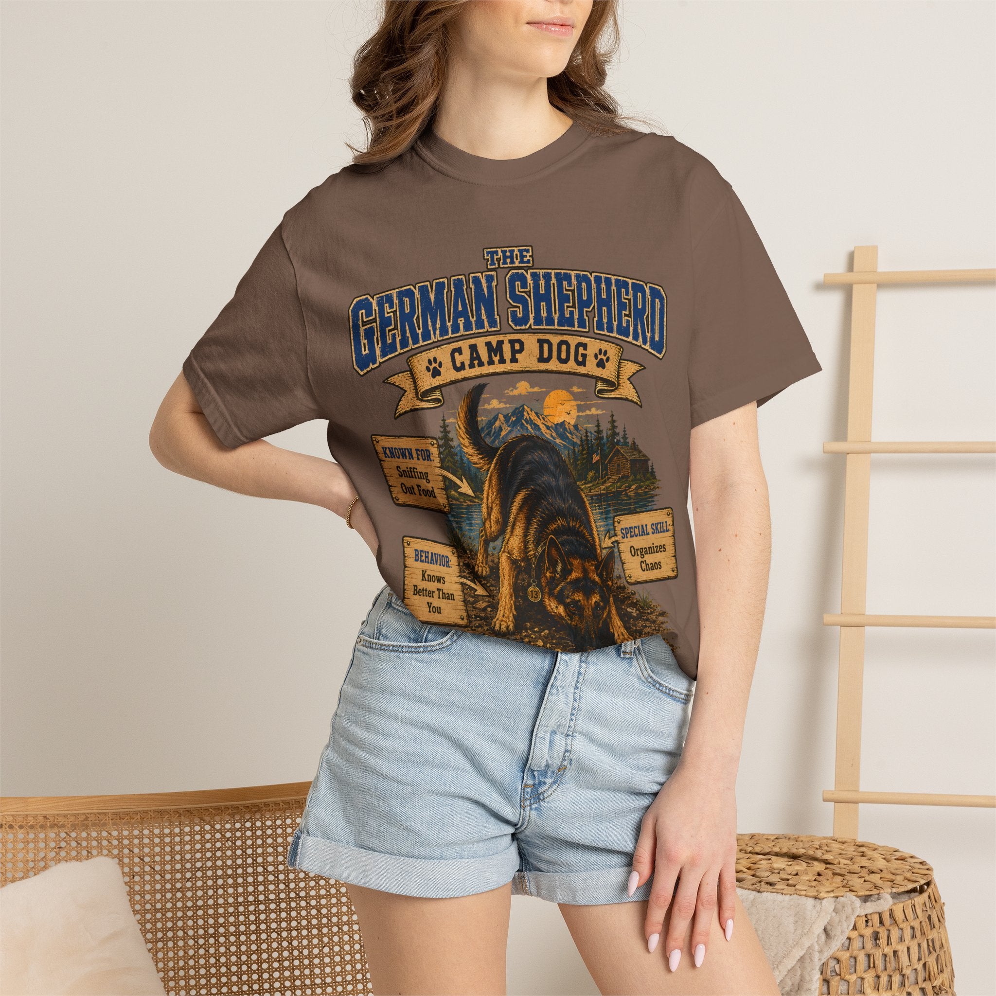 German Shepherd Camp Dog - Knows Better Than You Tee