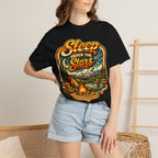 Sleep Under the Stars — Retro Camping and Fishing Tee