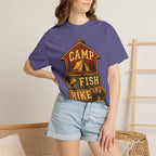 Camp Fish Hike — Vintage Trailhead Sign Outdoor Tee
