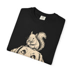 Dog and Squirrel — Vintage Sketch Outdoor Dog Tee