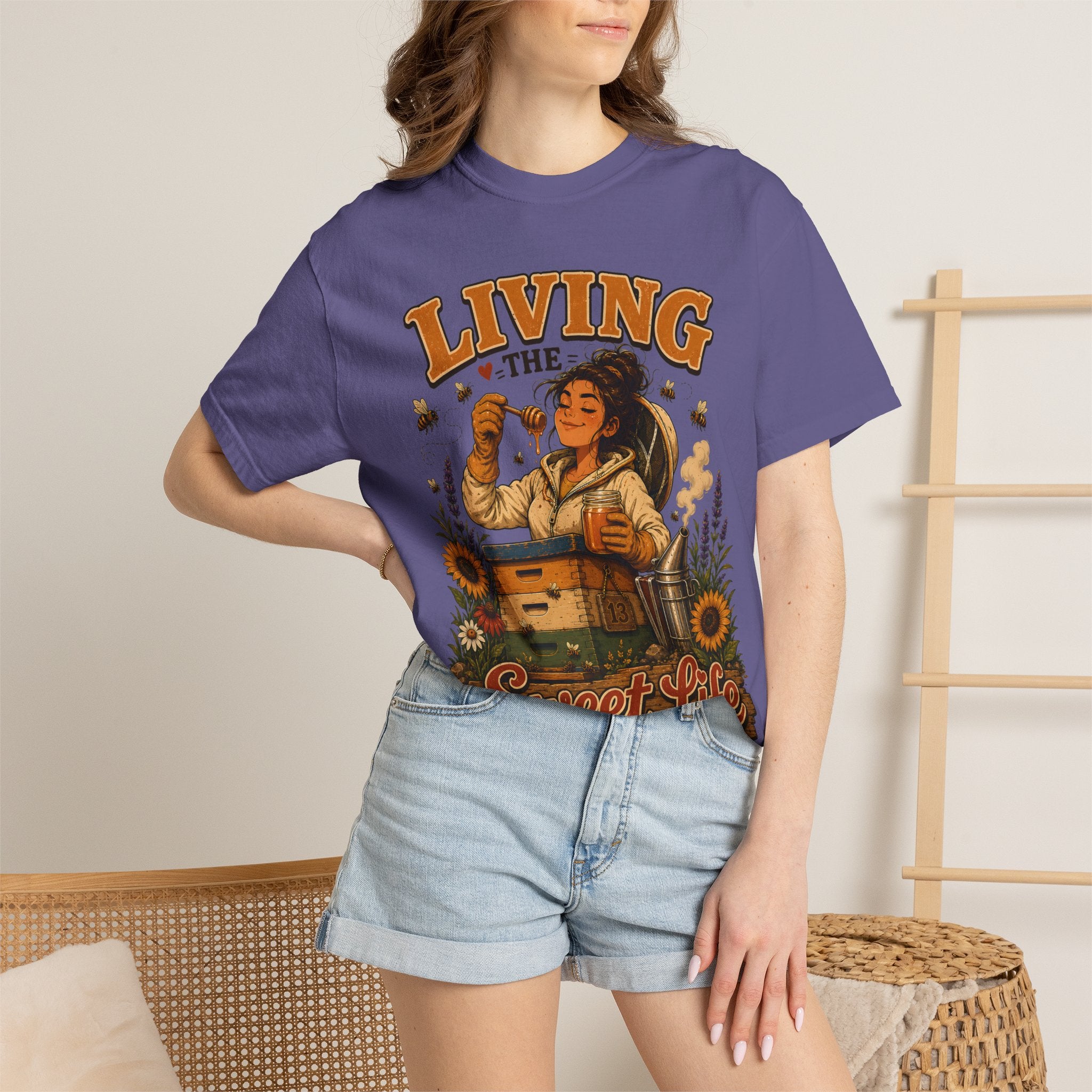 Living the Sweet Life Funny Beekeeping Shirt — Beekeeper Tee