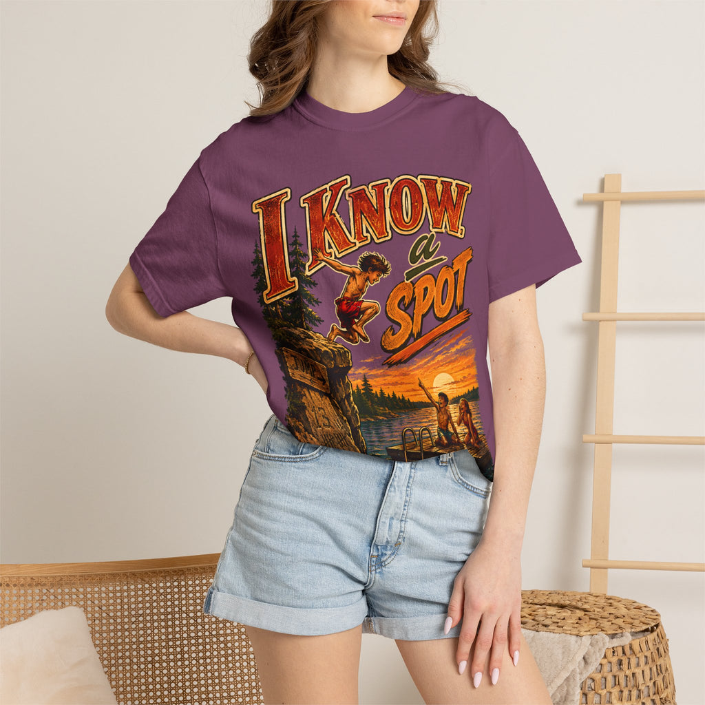 I Know a Spot — Vintage Lake Jumping Summer Camping Tee