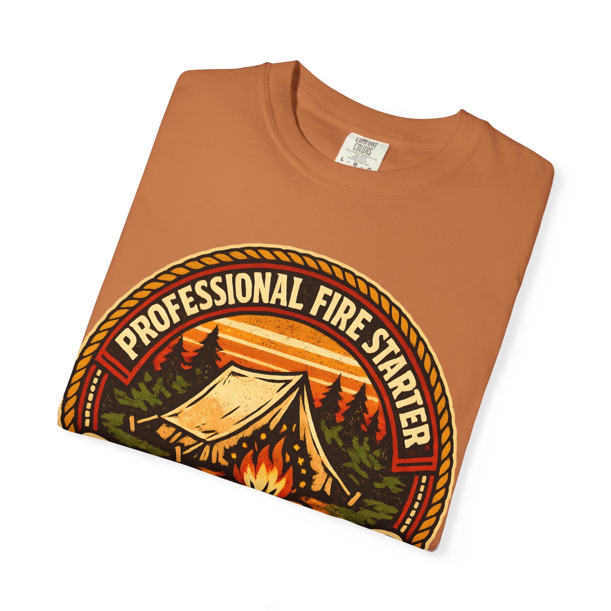 Professional Fire Starter Self-Declared — Funny Camping Tee