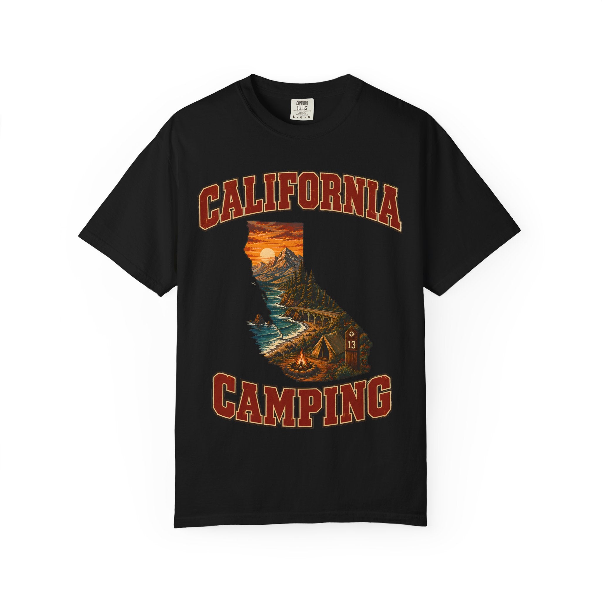 California Camping Shirt — Coastal Mountains Vintage Outdoor Tee