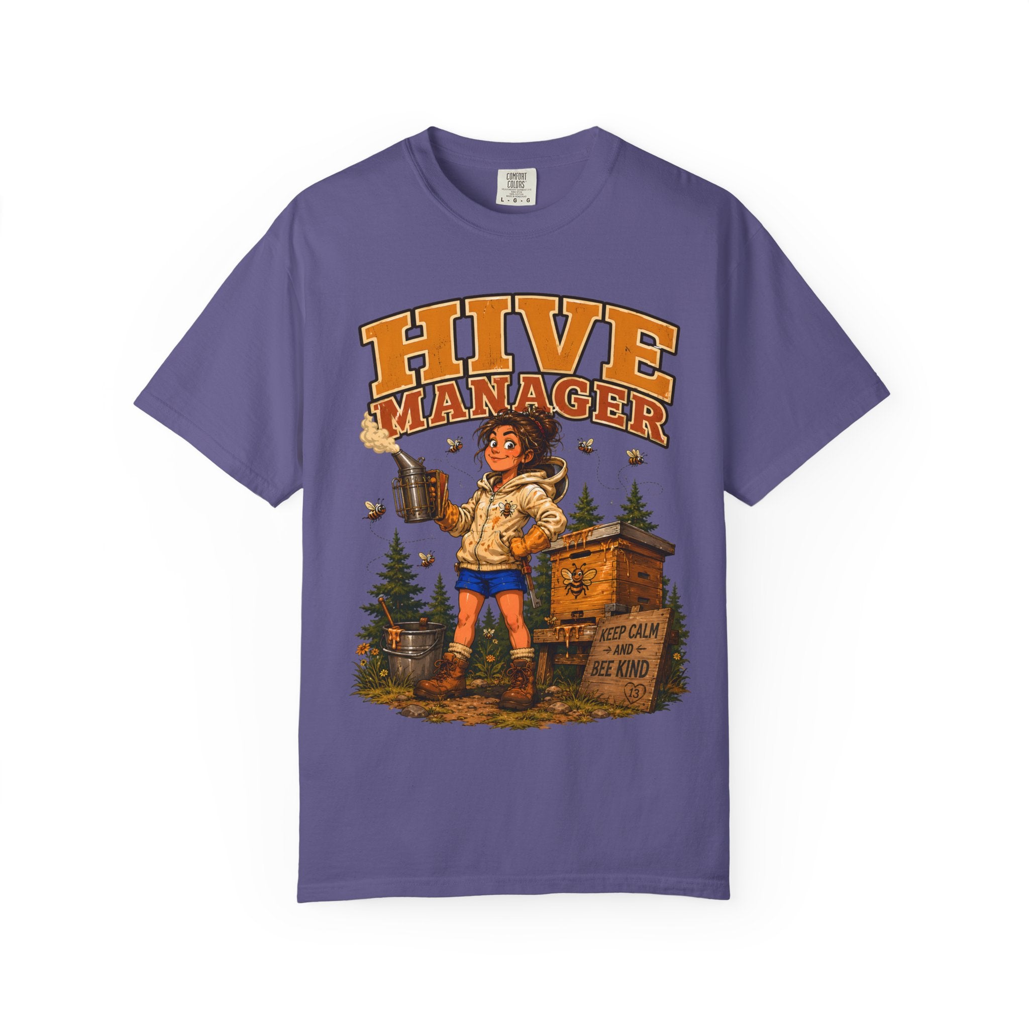 Hive Manager Funny Beekeeping Shirt — Keep Calm and Bee Kind Tee