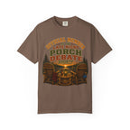 Late Night Porch Debate Society — Funny Lake Cabin Camping Tee