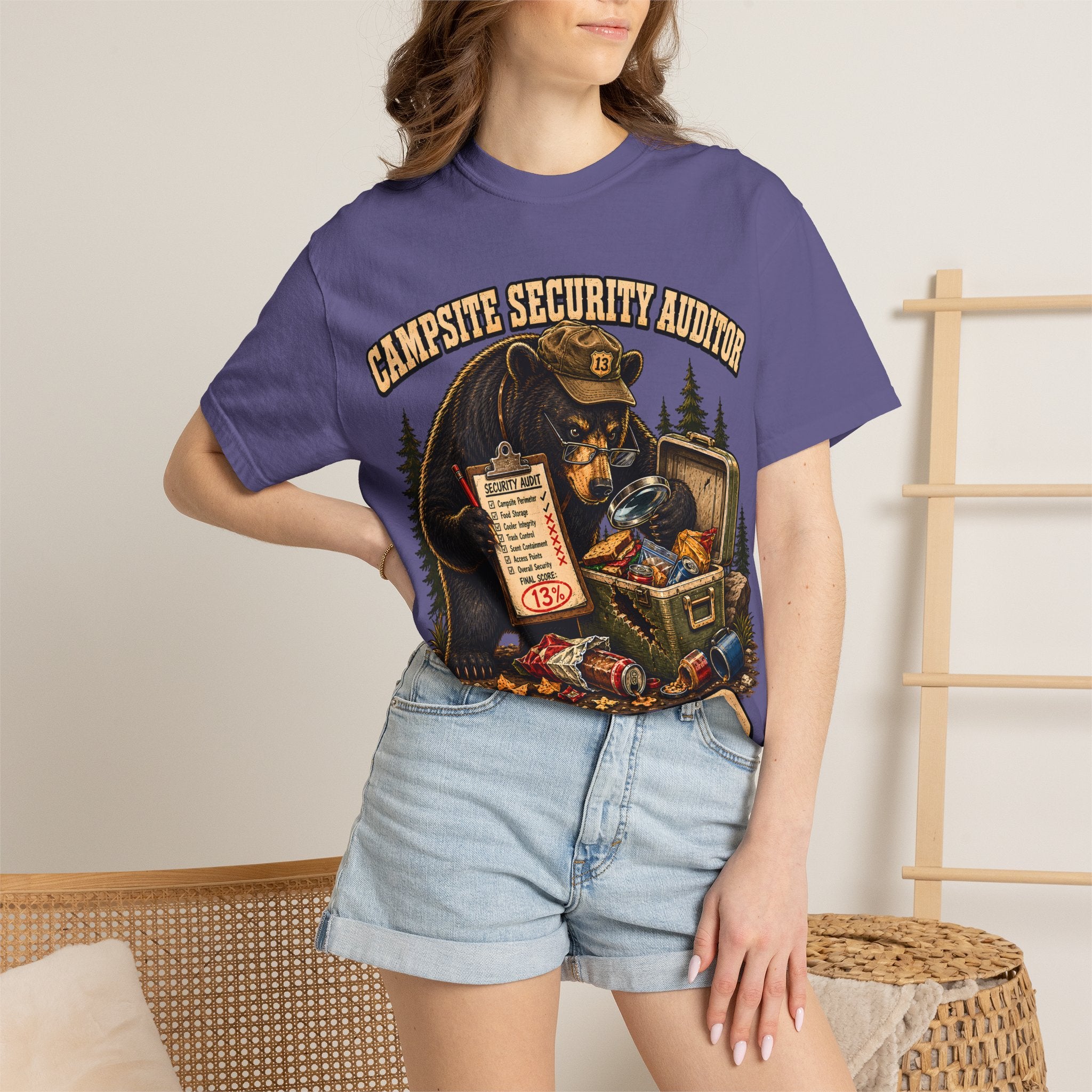 Campsite Security Auditor Failed — Funny Bear Camping Tee