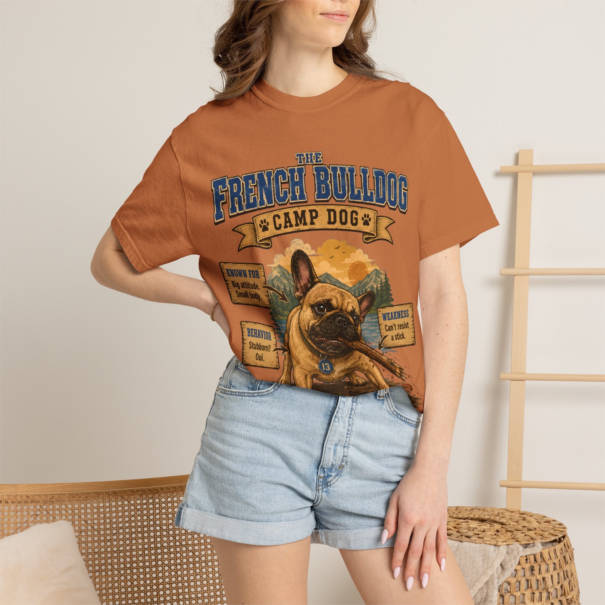 French Bulldog Camp Dog - Stubborn? Oui. Tee