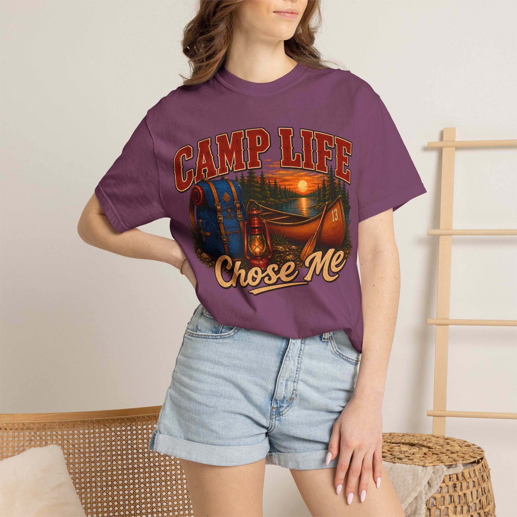 Camp Life Chose Me Vintage Camping Shirt — Outdoor Lake Tee