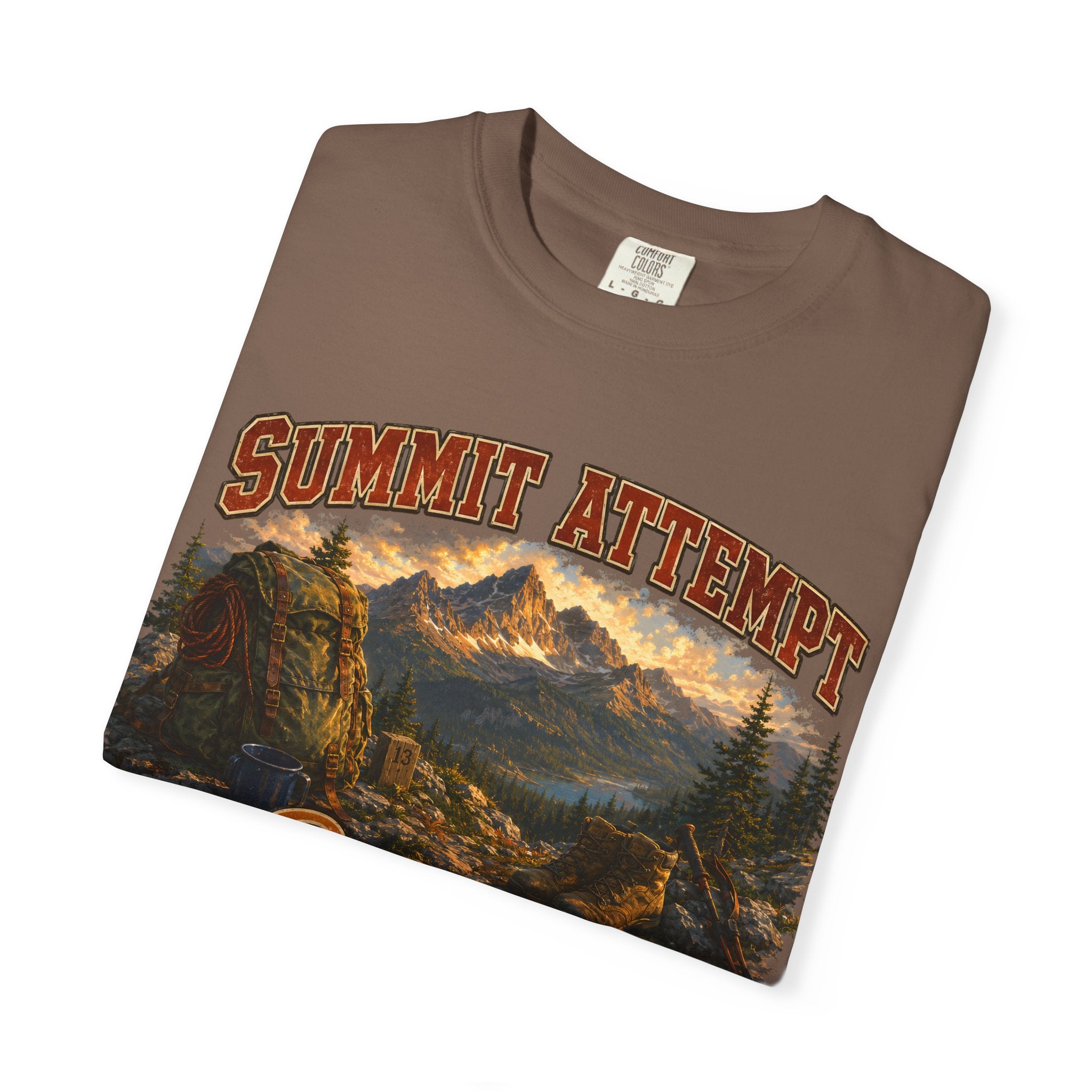 Summit Attempt Survivor Mostly Voluntary — Funny Hiking Tee