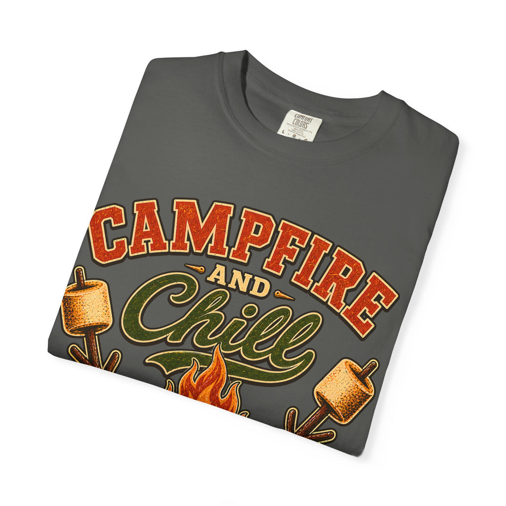 Campfire and Chill — Vintage Camping Marshmallow Humor Tee
