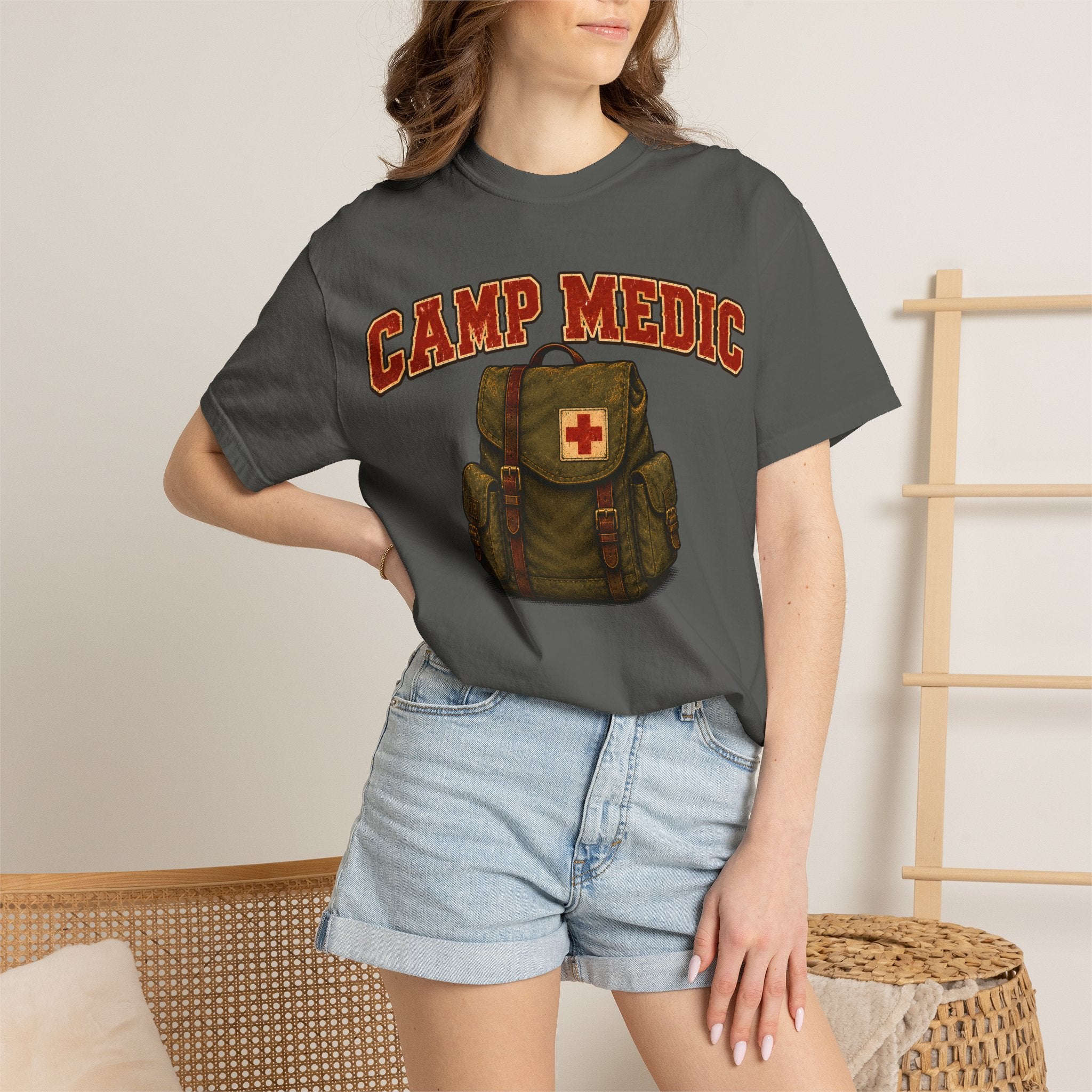 Camp Medic Funny Camping Shirt — Vintage Outdoor First Aid Tee